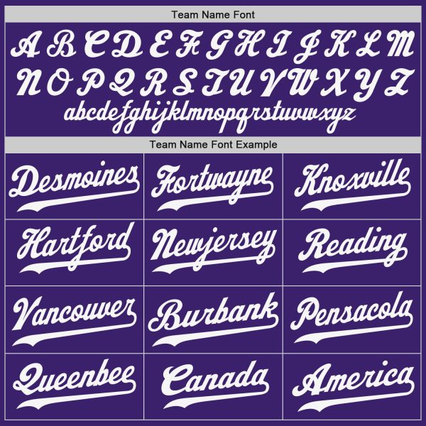 Custom Purple White-Gold Authentic Baseball Jersey - Image 4