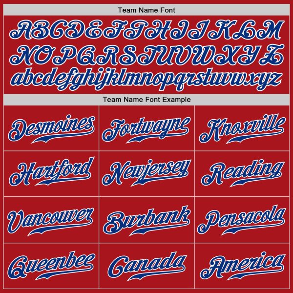 Custom Red Royal-Yellow Authentic Split Fashion Baseball Jersey - Image 5